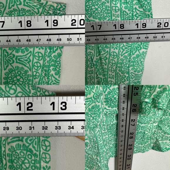 Anthropologie Maeve Petunia Green Pintuck Blouse Size Small Viscose Bohemian Top - Picture 9 of 9